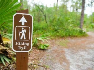 Hiking trail sign